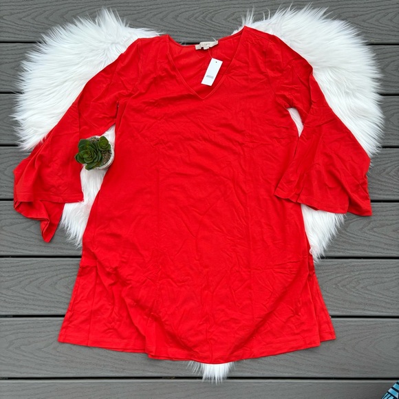 LOFT Bell Sleeve Dress - Picture 1 of 4